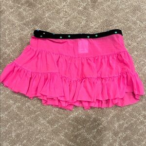 Kids  Pink Ruffle sheer Mini Skirt - Lightweight Layered Design